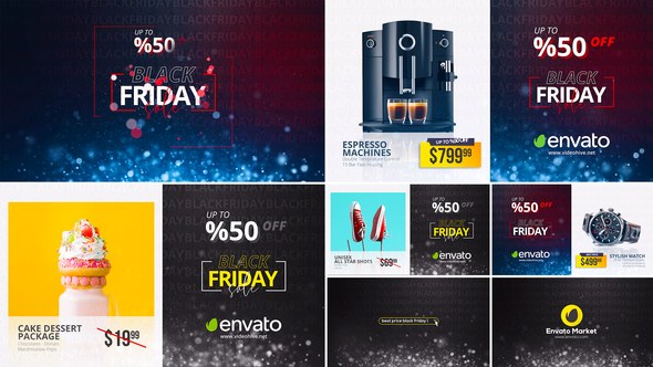 Black Friday Sale Video Displays template preview