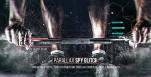 Videohive Parallax Spy Glitch Video Displays template preview