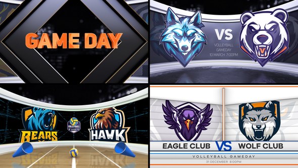 Videohive Volleyball VS Logo Stings template preview