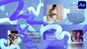 Videohive 3D Liquid Slideshow for After Effects Openers template preview