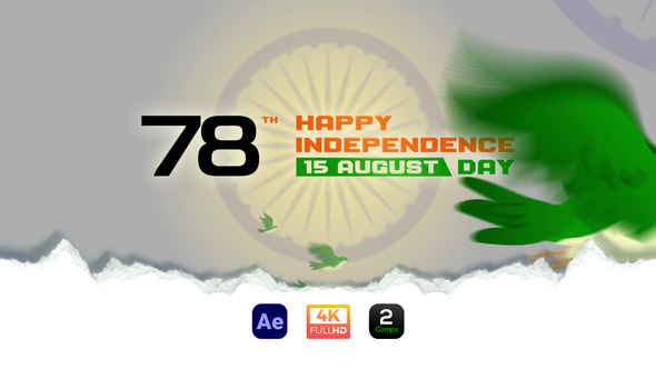 Videohive India Independence Day Opener вЂ“ 15 August AE Intro Openers template preview