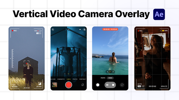 Videohive Vertical Camera Recording Screens Elements template preview