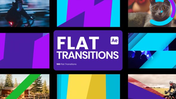 Videohive Flat Transitions for After Effects Elements template preview