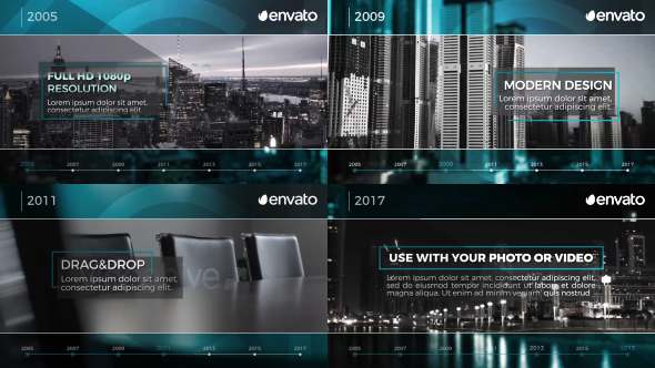 Videohive Corporate Timeline Video Displays template preview