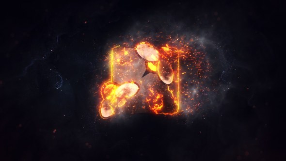 Videohive Burning Fire Logo Logo Stings template preview