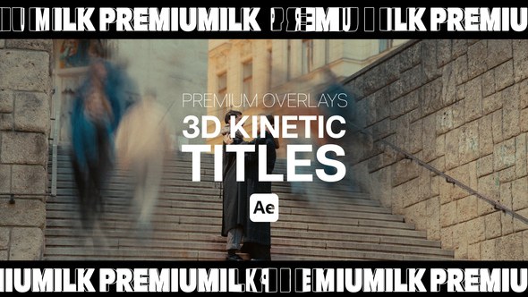Videohive Premium Overlays 3D Kinetic Titles Elements template preview