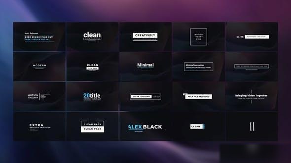 Videohive Clean Titles 23131207
