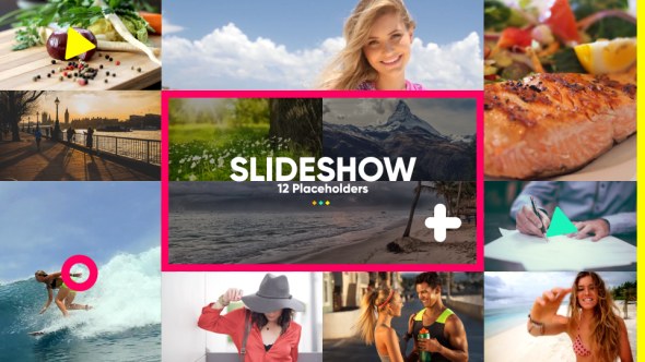 Videohive Slideshow Color Video Displays template preview