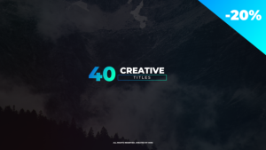 Creative Titles Video Displays template preview