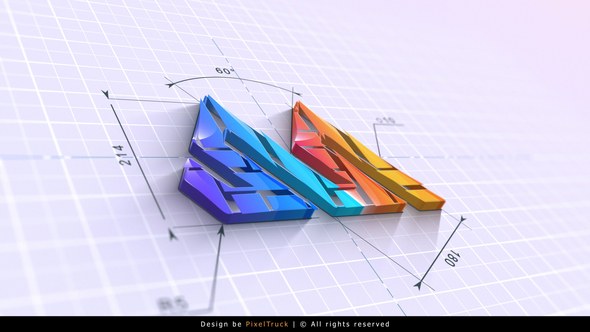 Videohive Blueprint Logo Reveal 3D Openers template preview