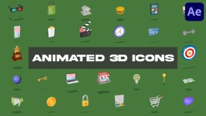 Videohive Animated 3D Icons for After Effects Elements template preview
