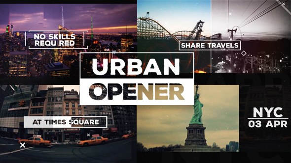 Urban Opener Video Displays template preview