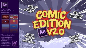 The YouTuber Pack - Comic Edition V2.0 Video Displays template preview