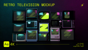 Videohive Retro Television Mockup Broadcast-packages template preview