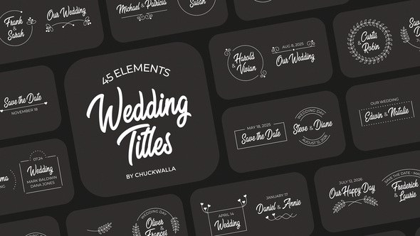 Videohive Wedding Titles 43973750 Titles template preview