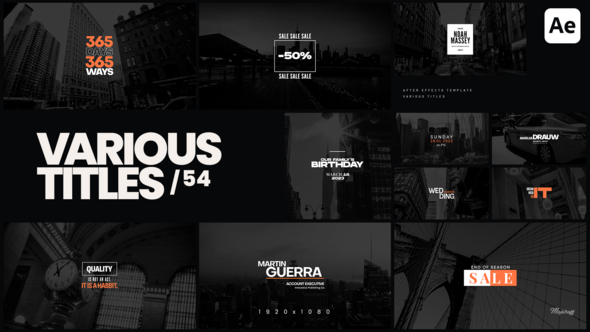 Videohive Various Titles 54 Titles template preview