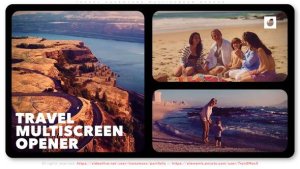Videohive Travel Adventure Multiscreen Opener Video Displays template preview