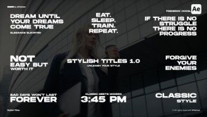 Videohive Stylish Titles  AE Titles template preview