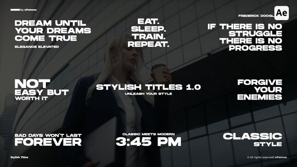 Videohive Stylish Titles  AE Titles template preview