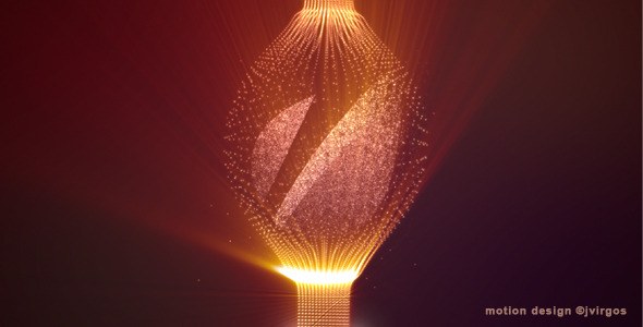 Shiny Logo With Elegant Fine Particles Video Displays template preview