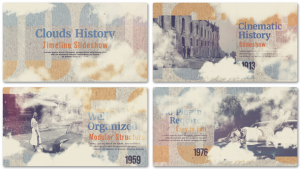 Videohive Clouds History Timeline Slideshow 55451370 Openers template preview
