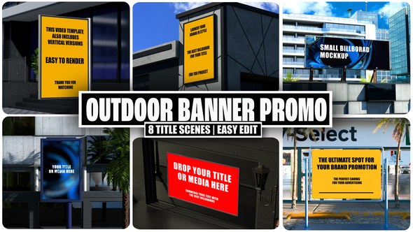 Videohive Title Banner Mockups вЂ“ Realistic 3D Banners for Title & Headline Presentation Product Promo template preview