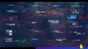 Creative Lower Third With Particles Video Displays template preview