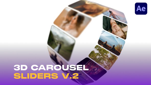 Videohive 3D Carousel Galleries Video Displays template preview