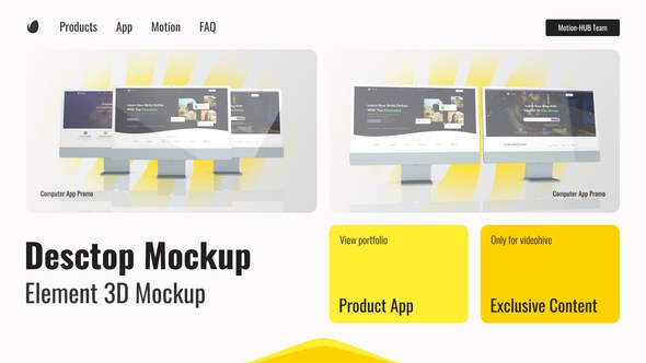 Videohive Desktop Website Presentation 44677100 Product Promo template preview