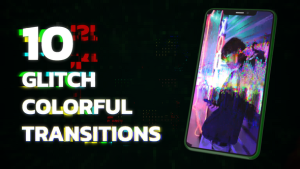 Videohive Glitch Colorful Transitions Elements template preview