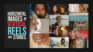 Videohive Horizontal Images in Vertical Reels and Stories Openers template preview