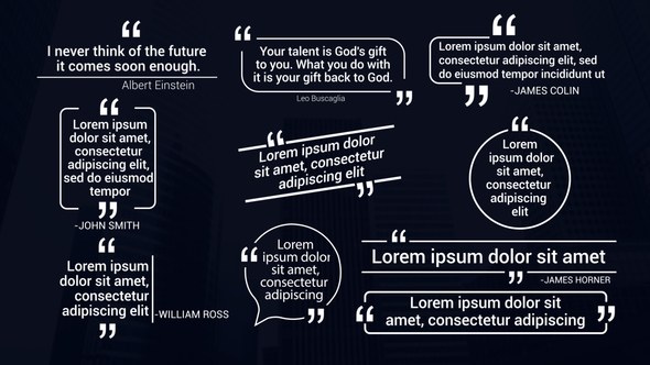 Videohive Quotes Title Pack_01 Elements template preview