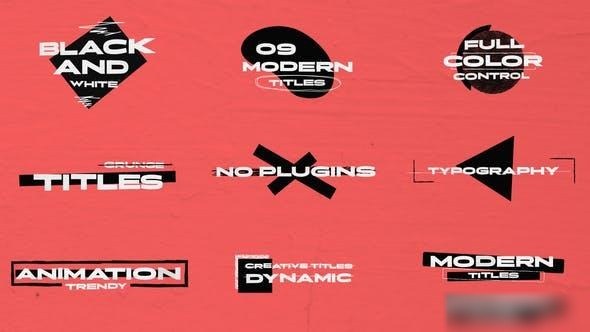 Videohive BAW Titles 4K Titles template preview