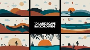 Videohive Landscape Backgrounds Elements template preview
