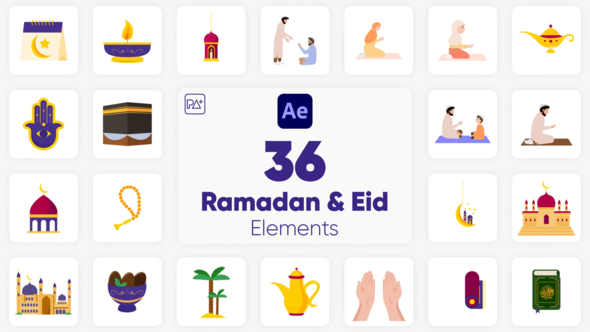 Videohive Ramadan & Eid Elements For After Effects Ramadan template preview