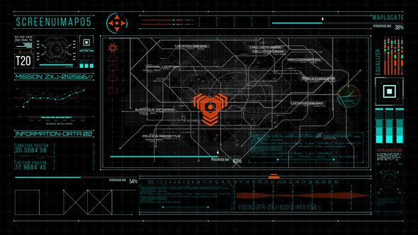 Videohive HUD700 Screen MAP5 Elements template preview