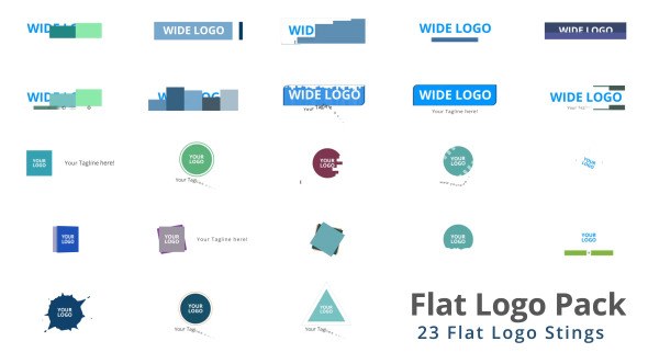 Videohive Flat Logo Pack Logo Stings template preview