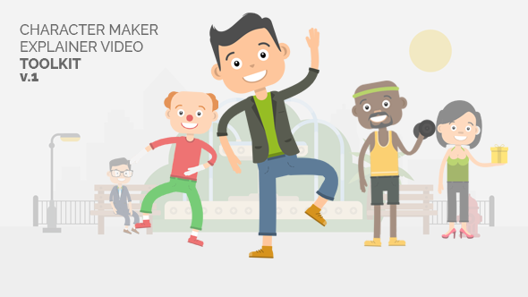 Character Maker - Explainer Video Toolkit Video Displays template preview