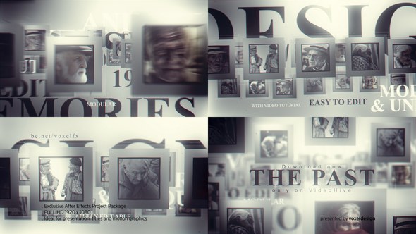 The Past Memories Opener Video Displays template preview