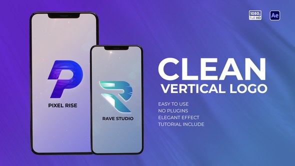 Videohive Clean Vertical Logo Logo Stings template preview