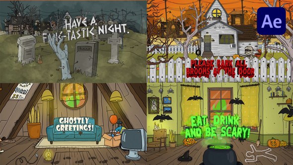 Videohive Halloween Titles 40167597 Titles template preview