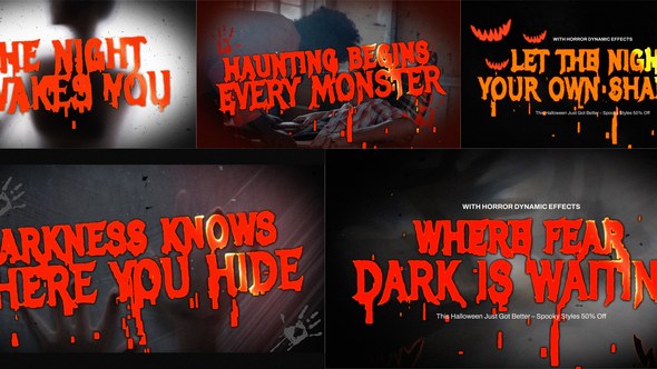 Videohive Horror Title Animation Titles template preview