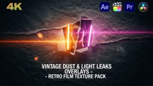 Videohive Vintage Dust & Light Leaks Overlays вЂ“ Retro Film Texture Pack Elements template preview