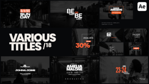 Videohive Various Titles 18 Titles template preview