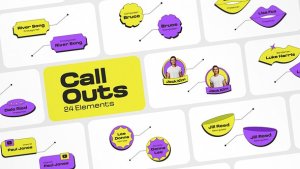 Videohive Bright Call-Outs Elements template preview