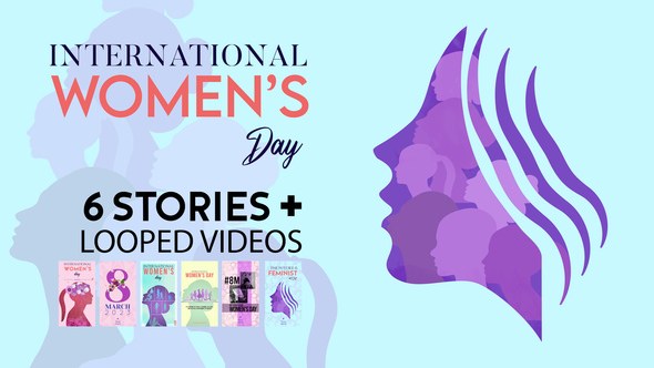 Videohive International Women's Day Stories Titles template preview