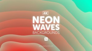 Videohive Neon Waves Backgrounds Elements template preview
