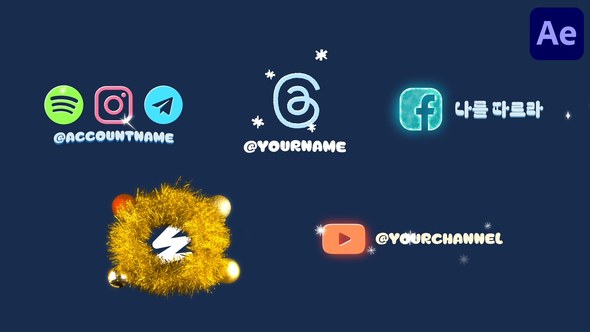 Videohive Christmas Social Media Lower Thirds Stop Motion for After Effects Elements template preview