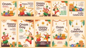 Videohive Onam Festival Feed And Stories Instagram Openers template preview