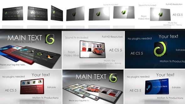 Commercialized Elements Season Video Displays template preview